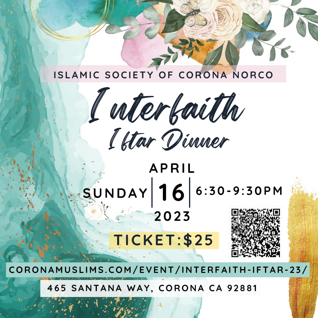 Interfaith Iftar Islamic Society Of Corona Norco